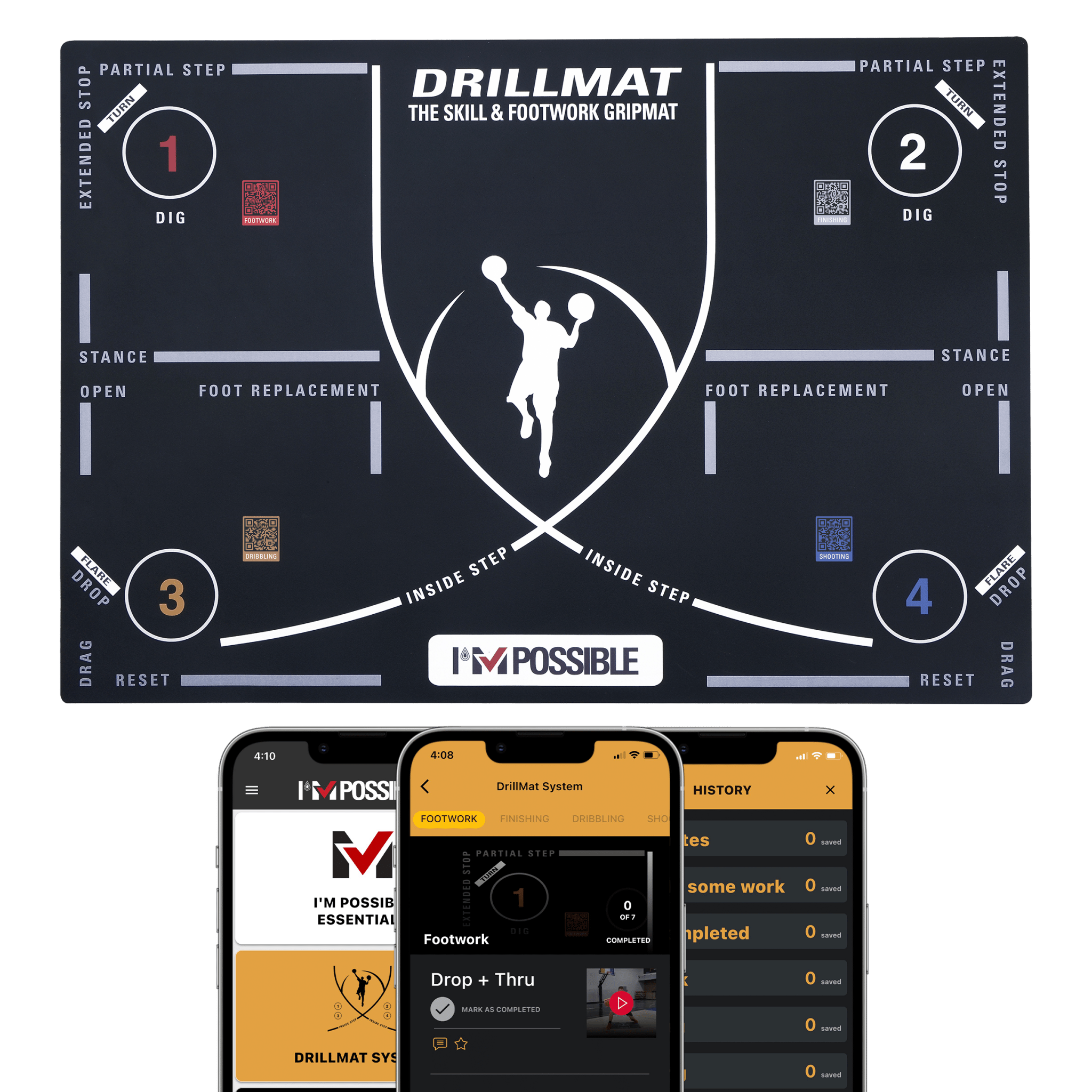 DrillMat - the Skill and Footwork GripMat - Im Possible Training Store