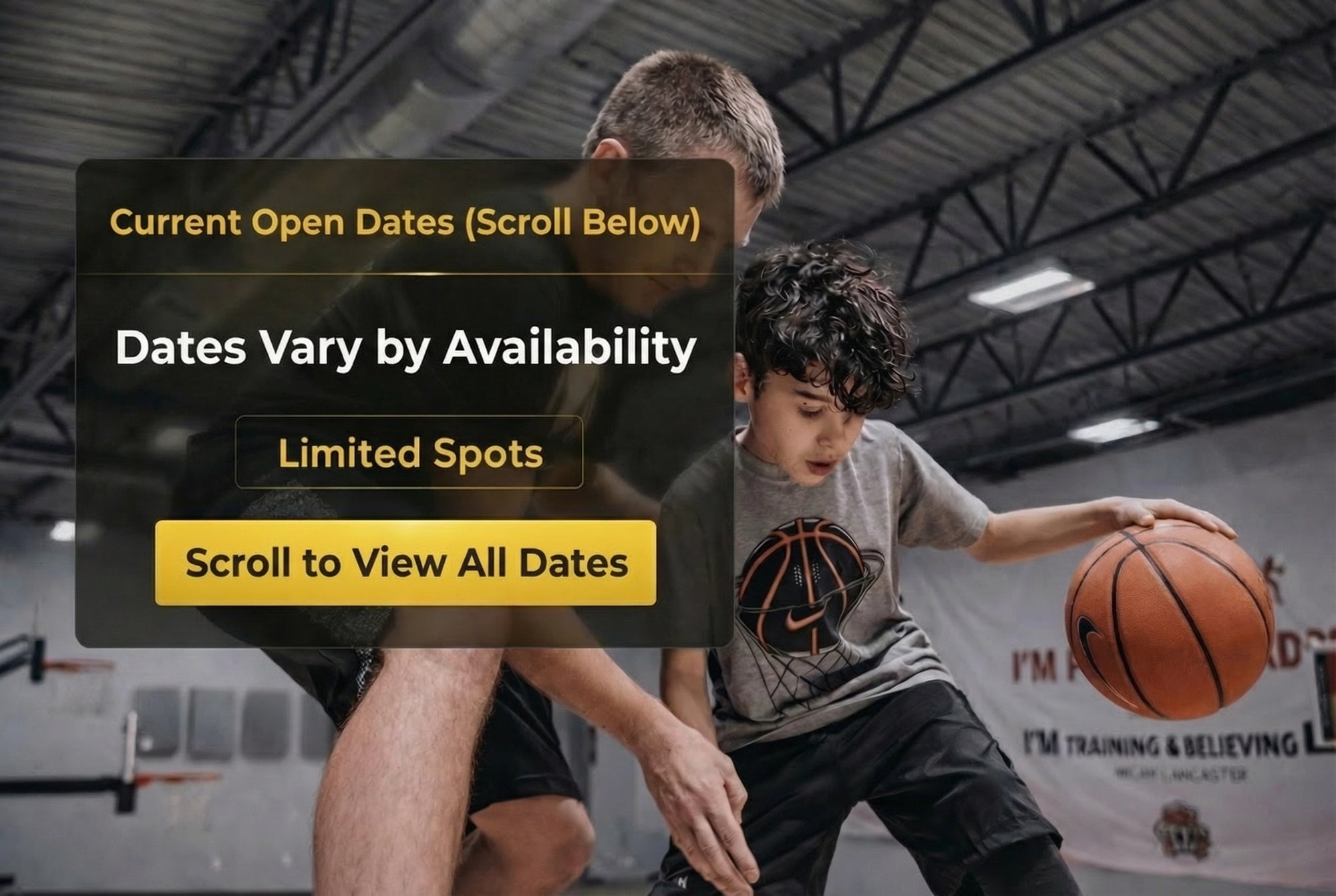 Choose From Confirmed Dates